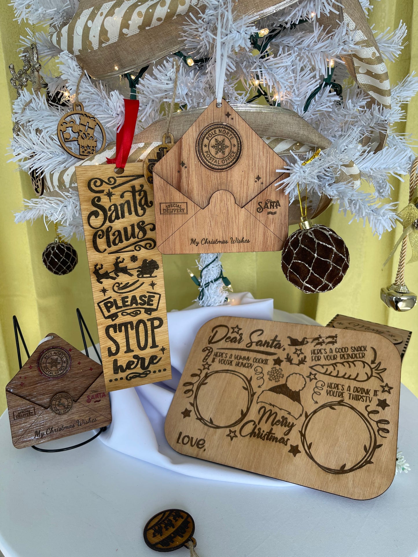 Three Wise Men & Santa Claus Letter Ornament