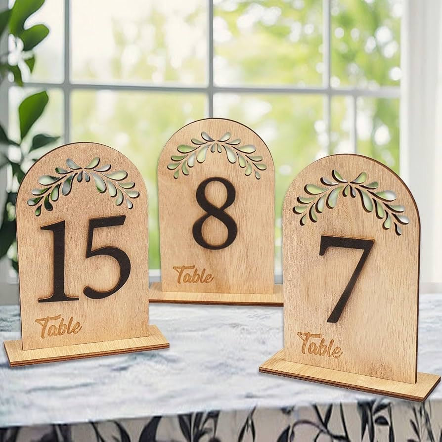 Wooden Table Numbers