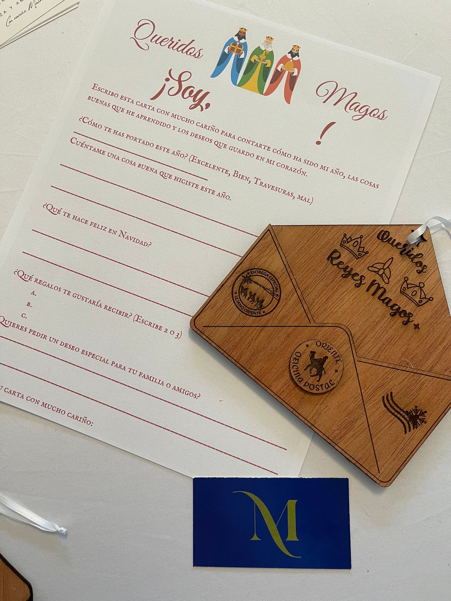 Three Wise Men & Santa Claus Letter Ornament