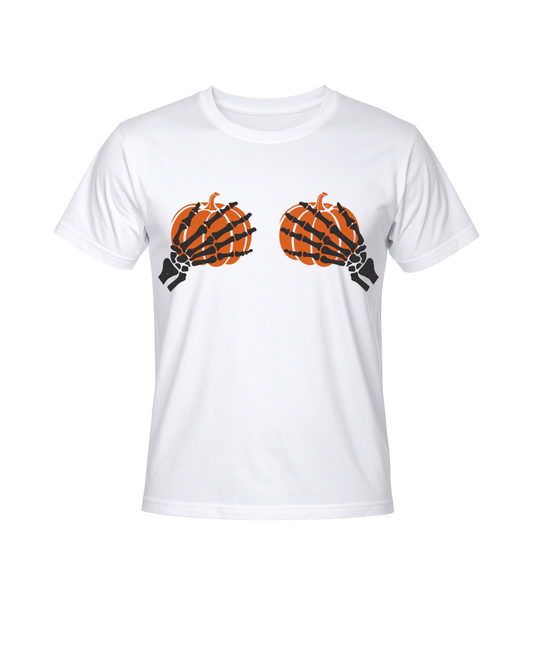 Halloween Pumpkins & Skeleton Hands