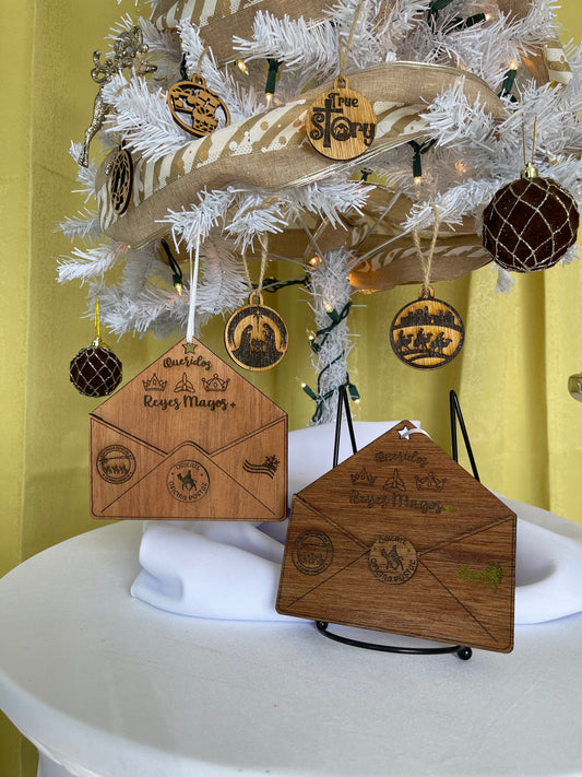 Three Wise Men & Santa Claus Letter Ornament